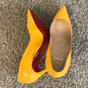 Yellow Christian louboutins